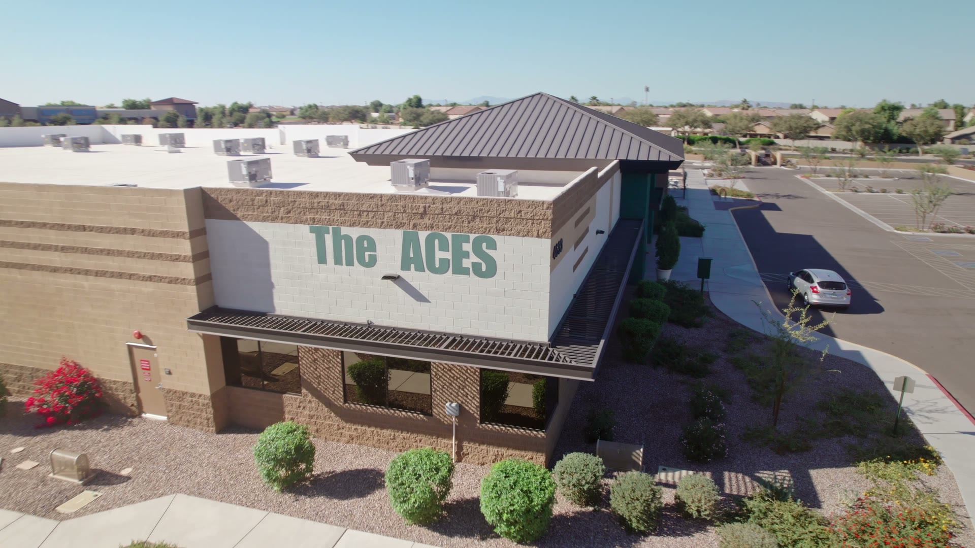 Aerial of the Superstition Mountains from the drone